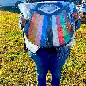 Multi color hand bag